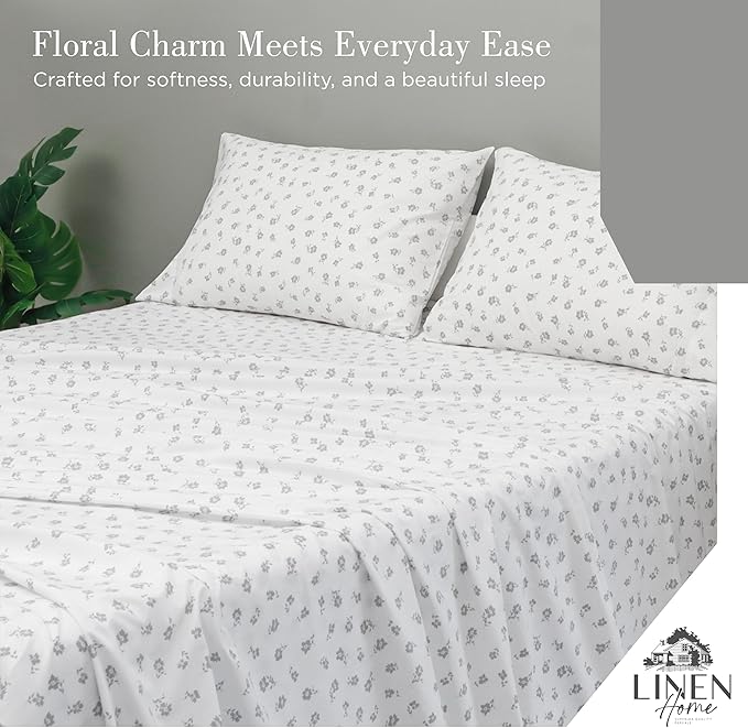 100% Cotton Bed Sheet Set - California King - 4 Piece