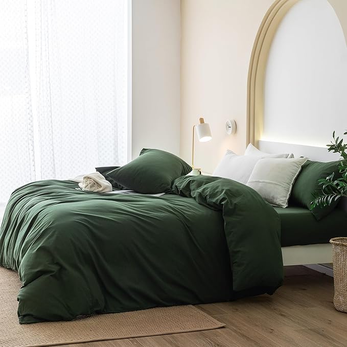 Linen Duvet Cover Set - King - 104 x 98 in - 3 Piece