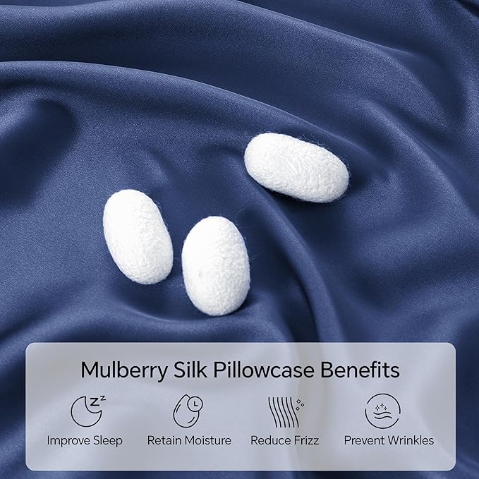 Mulberry Silk Pillowcase Set - King - 2 Pack - 2 Piece