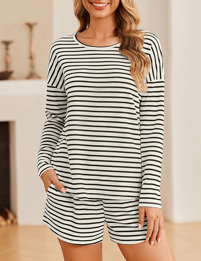 Shorts Pajama Set - Long Sleeve - 2 Piece