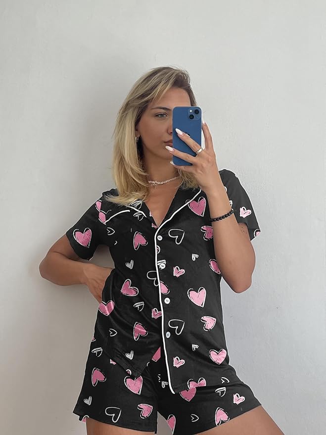 Women's Pajama Set - Short Sleeve - 2 Piece