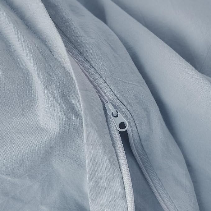 Linen Duvet Cover Set - Queen - 90 x 90 in - 3 Piece