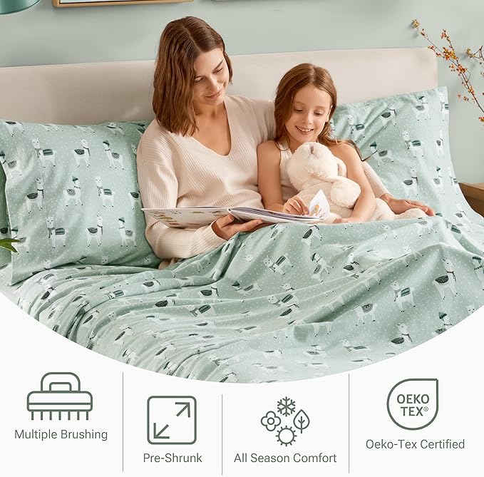 100% Cotton Bed Sheet Set - Twin - 3 Piece