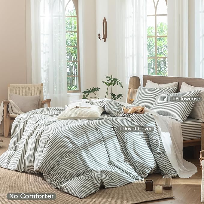 Linen Duvet Cover Set - Twin
