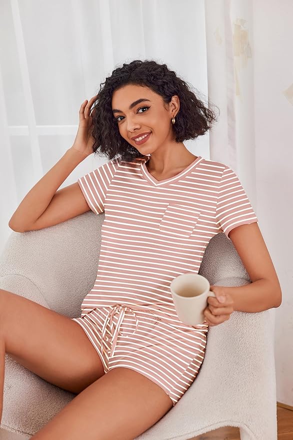 Women's Pajama Set - Short Sleeve - 2 Piece