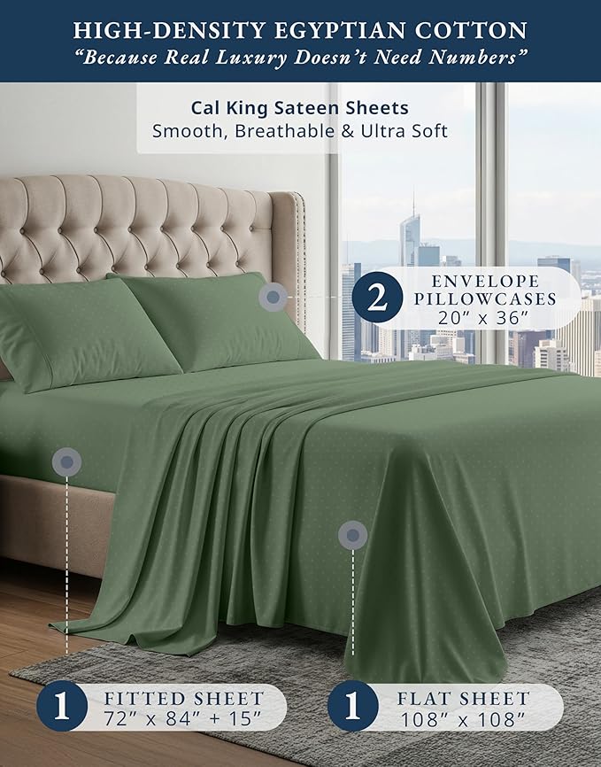 Linen Bed Sheet Set - King - 4 Piece