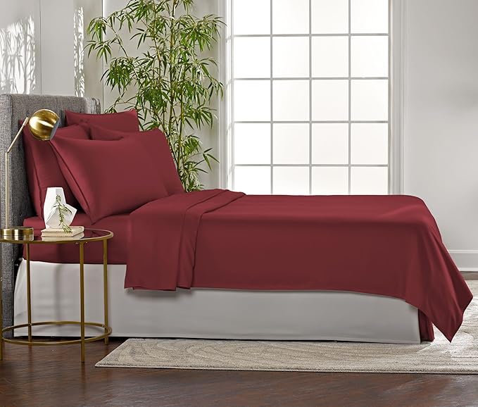Bamboo Cooling Bed Sheet Set - Queen - 4 Piece