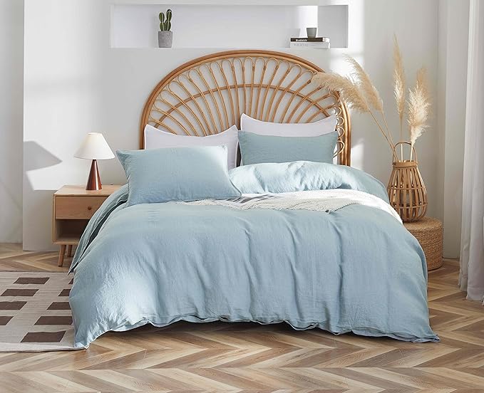 Linen Duvet Cover Set - Queen - 3 Piece