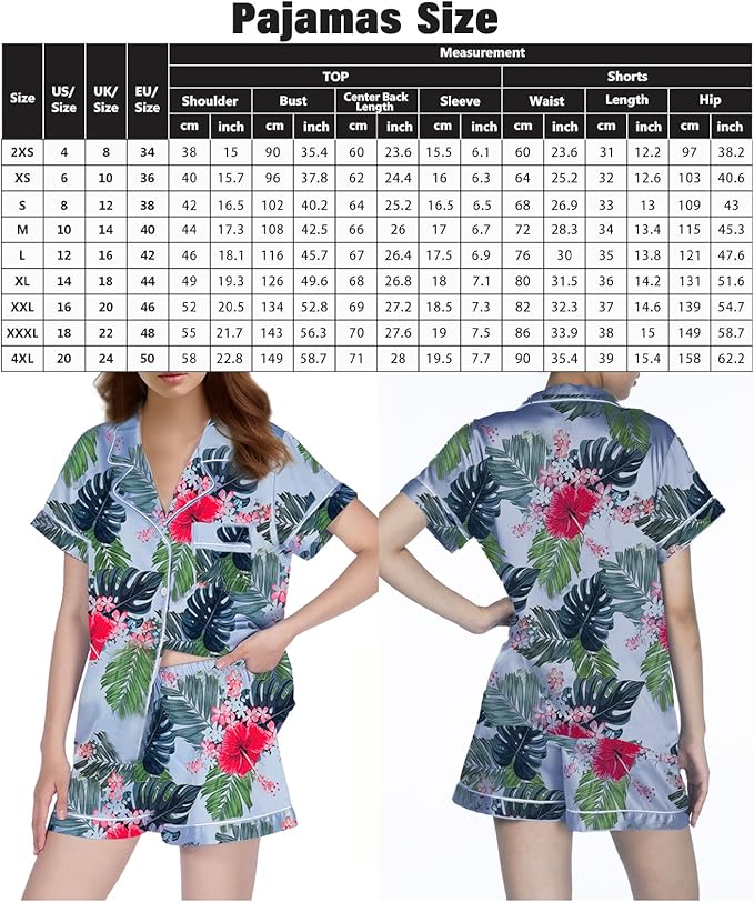 Satin Pajama Set - 2 Piece