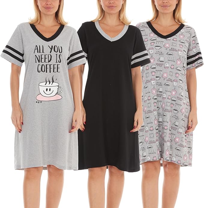 Women's Loungewear - Short Sleeve - 3 Pack
