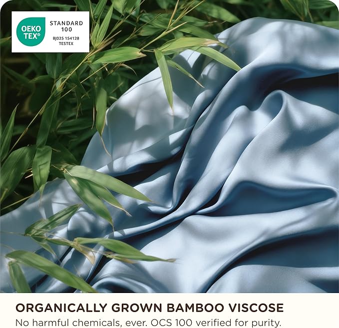 Bamboo Cooling Bed Sheet Set - King - 18 in Deep Pocket - 4 Piece