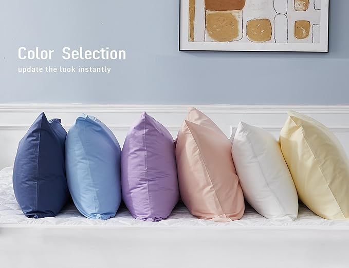 100% Cotton Pillowcase Set - King - 20 x 40 in - 2 Piece