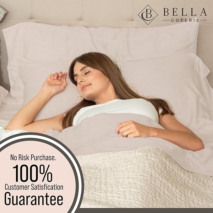 Bamboo Cooling Bed Sheet Set - King - 18 in Deep Pocket - 6 Piece