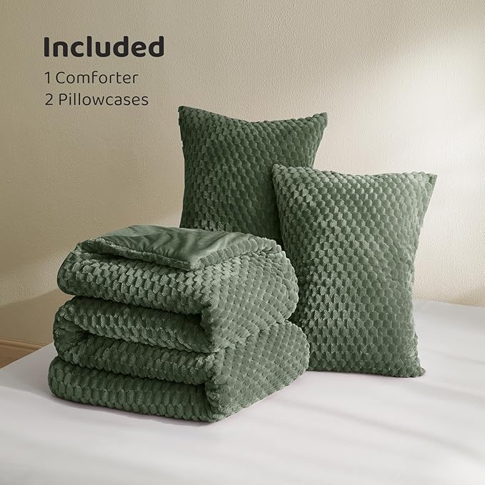 Flannel Comforter Set - King - 3 Piece