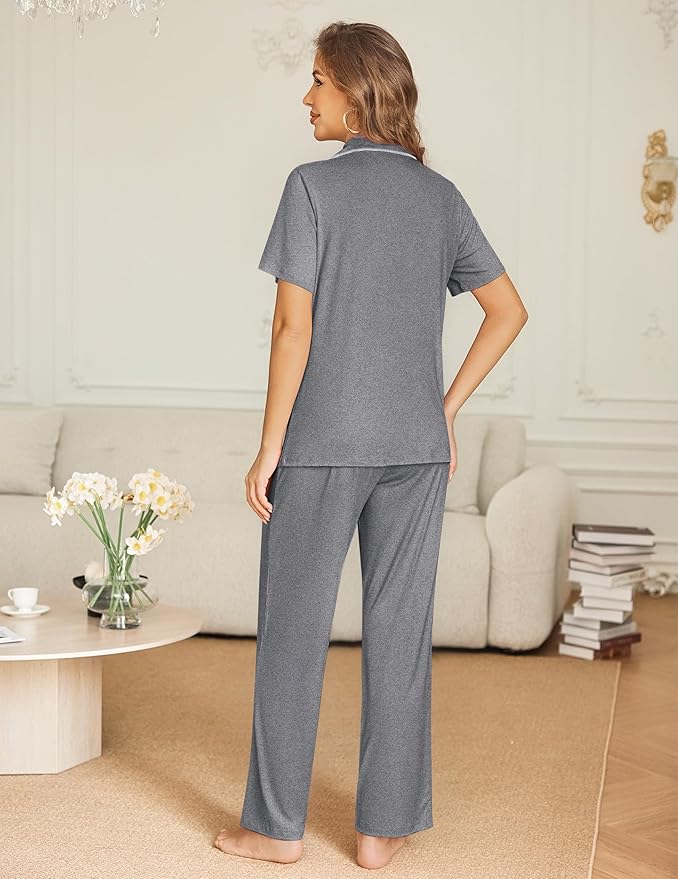 Pants Pajama Set - Short Sleeve - 2 Piece