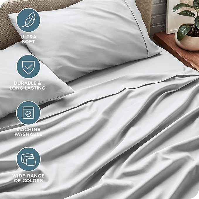 Microfiber Bed Sheet Set - Full - 4 Piece