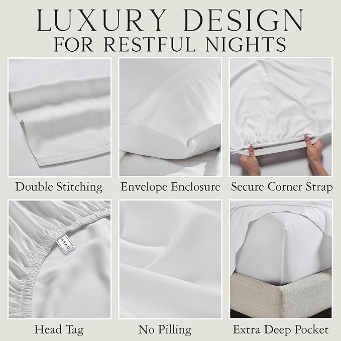 Bamboo Cooling Pillowcase Set - Queen - 2 Piece