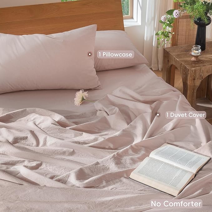 Linen Duvet Cover Set - Twin