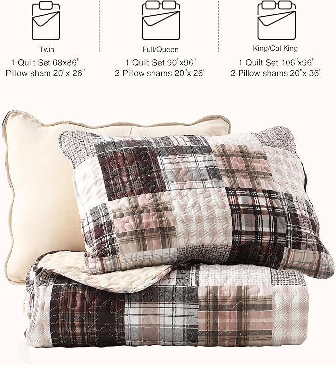 Microfiber Quilt Set - Twin - 2 Piece
