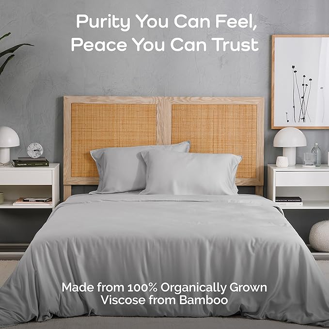 Bamboo Cooling Duvet Cover Set - Queen - 3 Piece