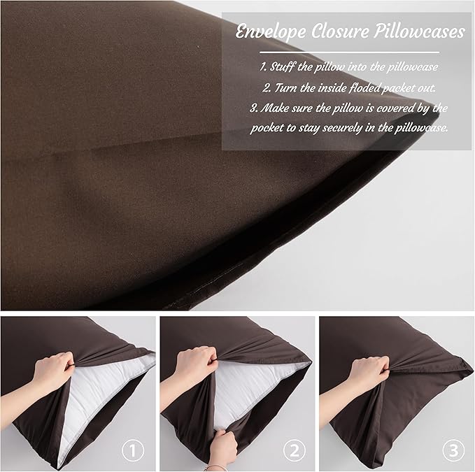 Microfiber Pillowcase Set - 20 x 54 in - 2 Pack - 2 Piece