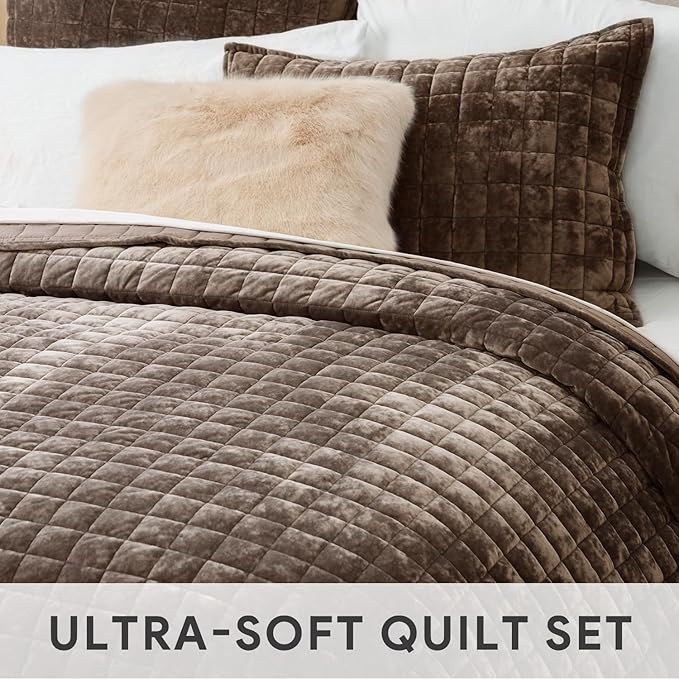 Velvet Bedspreads Coverlets Set - King