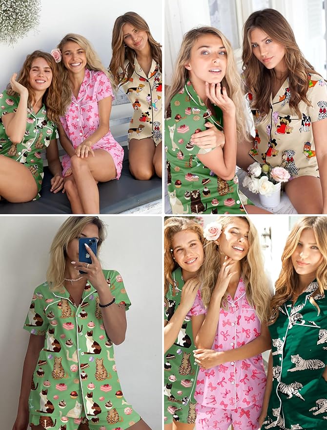 Women's Pajama Set - Short Sleeve - 2 Piece