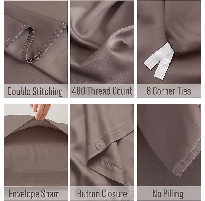 Bamboo Cooling Duvet Cover Set - California King - 3 Piece