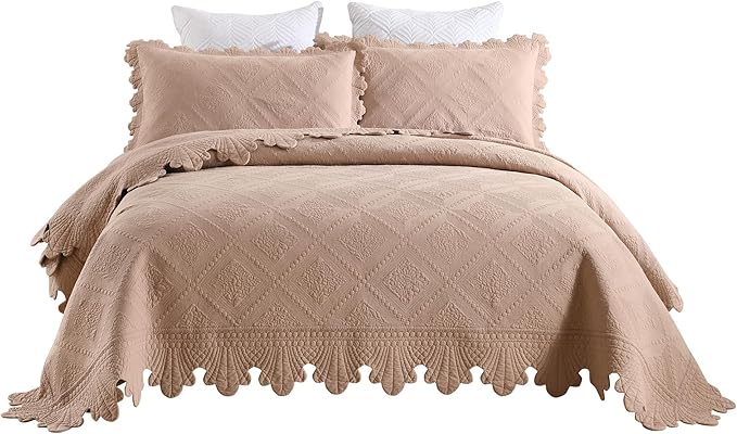 100% Cotton Quilt Set - King - 3 Piece