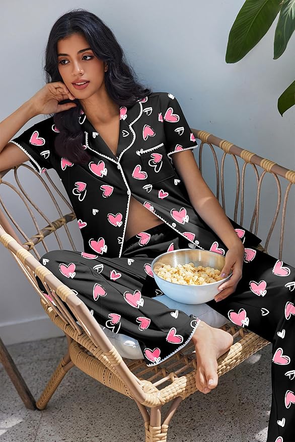 Women's Pajama Set - Short Sleeve - 2 Piece