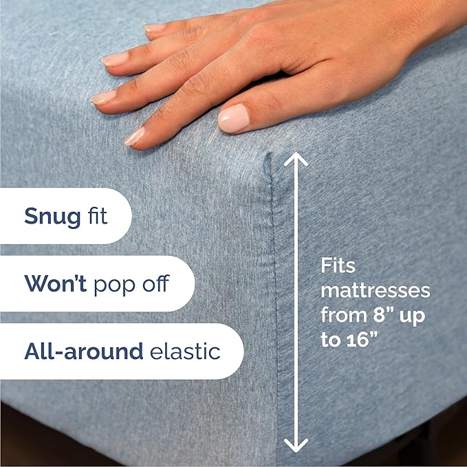Cooling Bed Sheet Set - Queen - 16 in Deep Pocket - 6 Piece