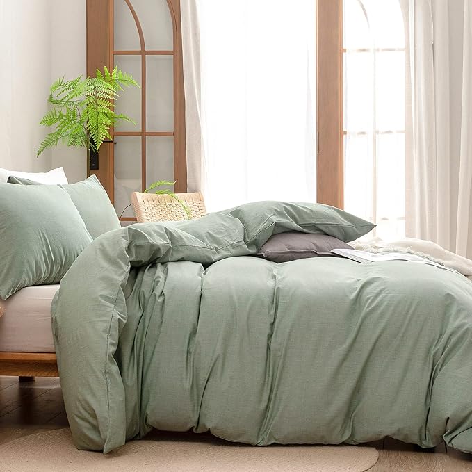 Linen Duvet Cover Set - Queen - 3 Piece