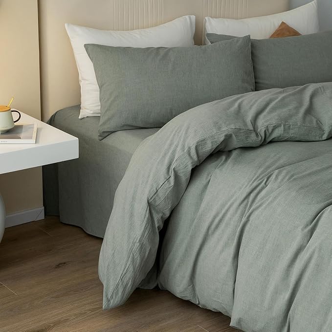 Linen Duvet Cover Set - King - 120 x 98 in - 3 Piece