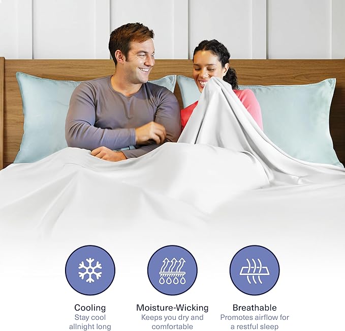 Bamboo Cooling Pillowcase Set - Queen - 2 Piece