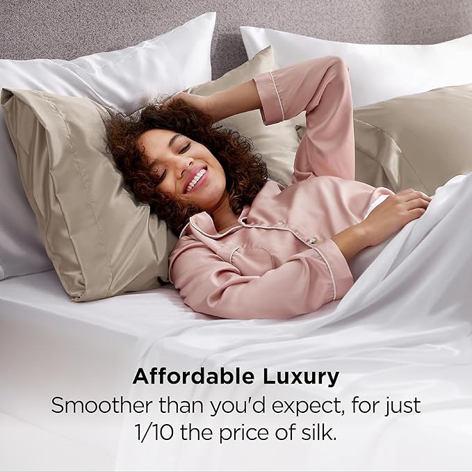 Satin Pillowcase Set - King - 20 x 36 in - 2 Piece