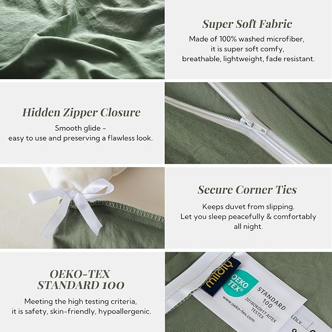Microfiber Duvet Cover Set - 3 Piece