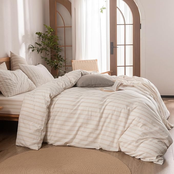 Linen Duvet Cover Set - Queen - 3 Piece