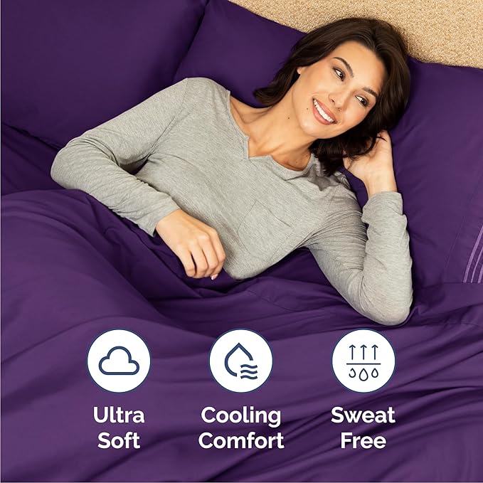 Cooling Bed Sheet Set - Queen - 4 Piece
