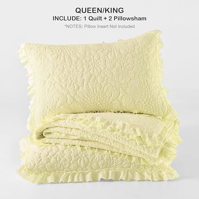 Microfiber Quilt Set - King - 3 Piece