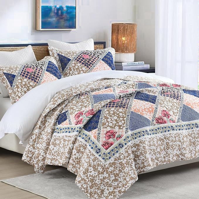 100% Cotton Bedding Set - Queen - 102 x 120 in - 3 Piece