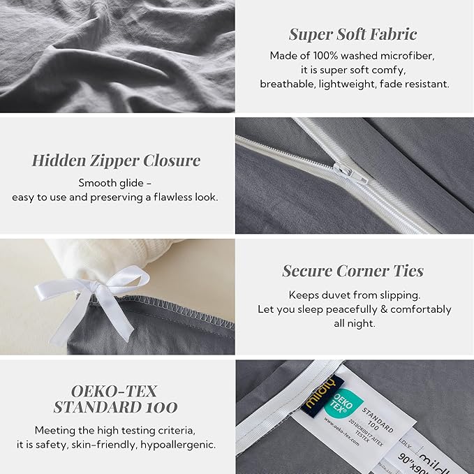 Microfiber Duvet Cover Set - 2 Piece