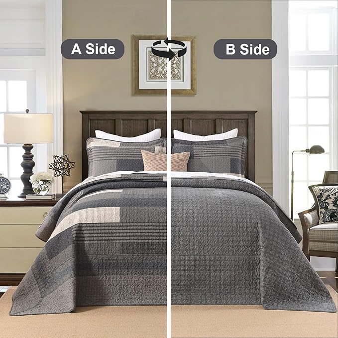 100% Cotton Bedding Set - Queen - 3 Piece