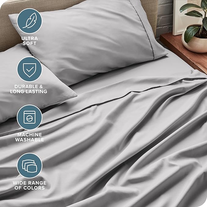 Microfiber Bed Sheet Set - Full - 4 Piece