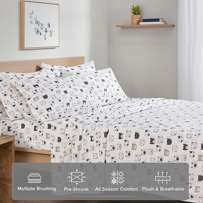 Flannel Bed Sheet Set - Twin XL - 3 Piece