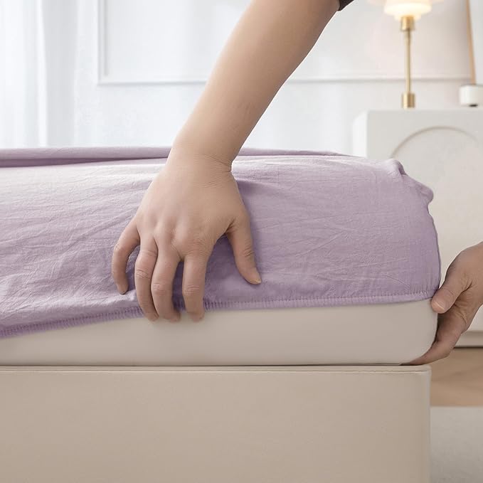 Linen Bed Sheet Set - Queen - 4 Piece