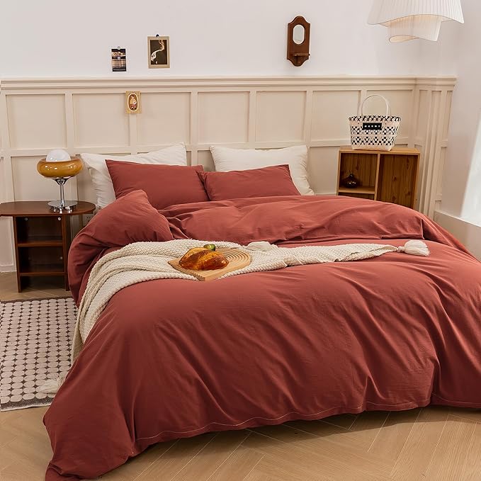 Linen Duvet Cover Set - Queen - 3 Piece