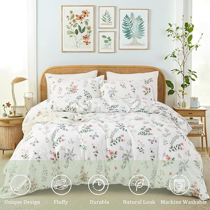 100% Cotton Duvet Cover Set - King - 3 Piece