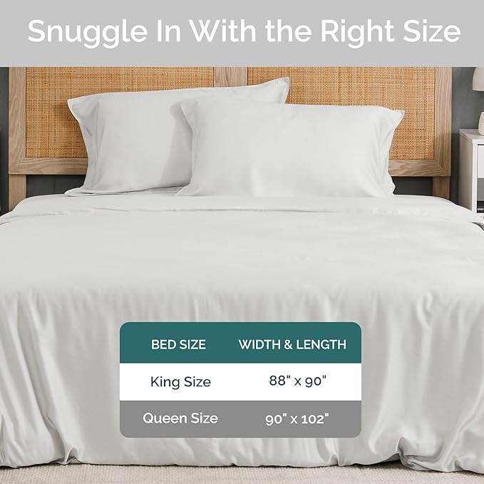 Bamboo Cooling Duvet Cover Set - Queen - 3 Piece