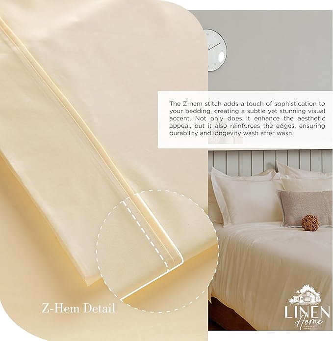 100% Cotton Bed Sheet Set - California King - 4 Piece