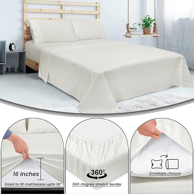 Bed Sheet Set - King - 4 Piece